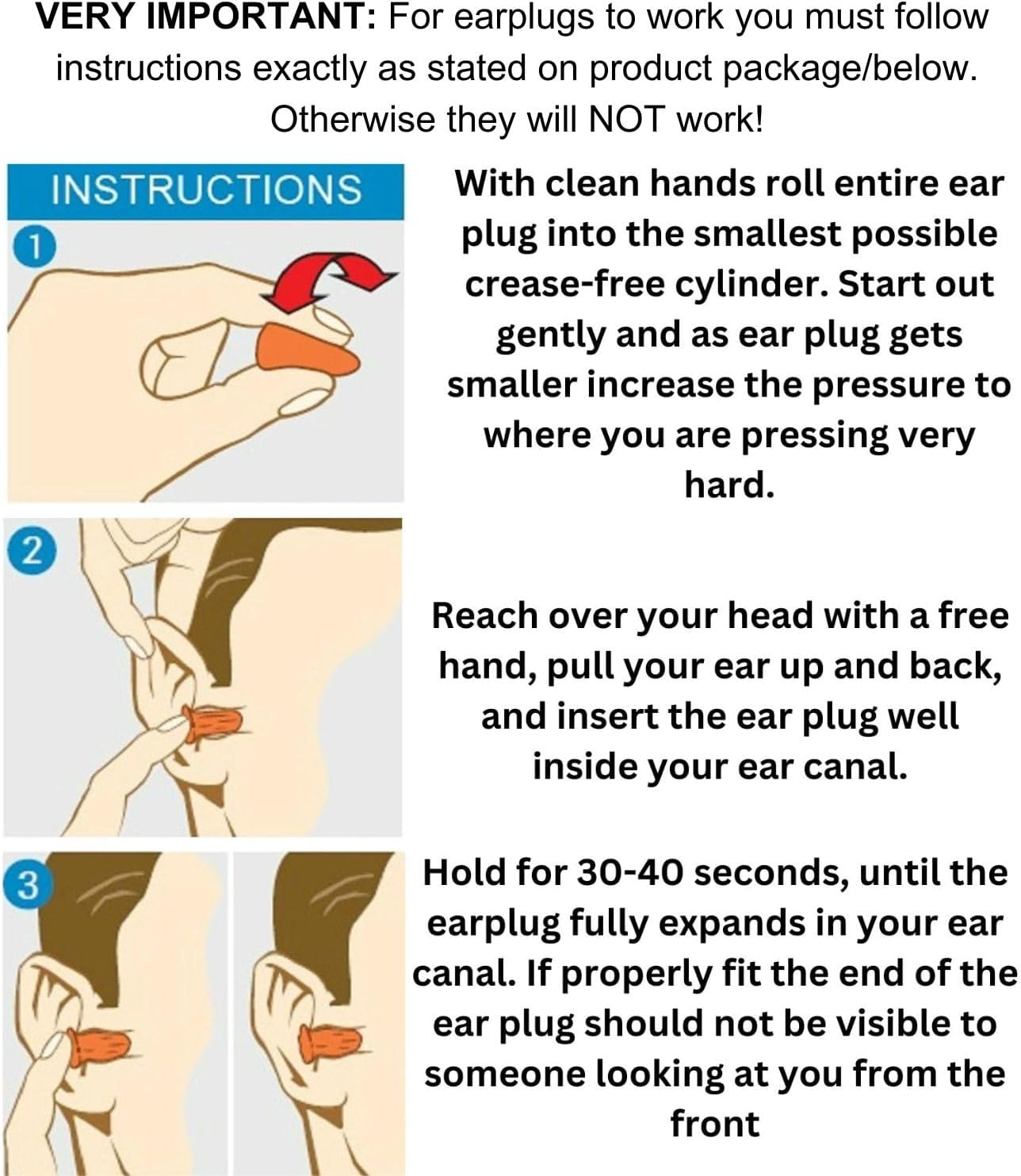 The Ear Buddy Premium Soft Foam Ear Plugs for Sleeping Noise Cancelling, Hearing Protection Earplugs for Shooting Range, Concerts, Work & Travel, Noise Reduction Rating 32 Decibels, 50 Pairs - Image 7